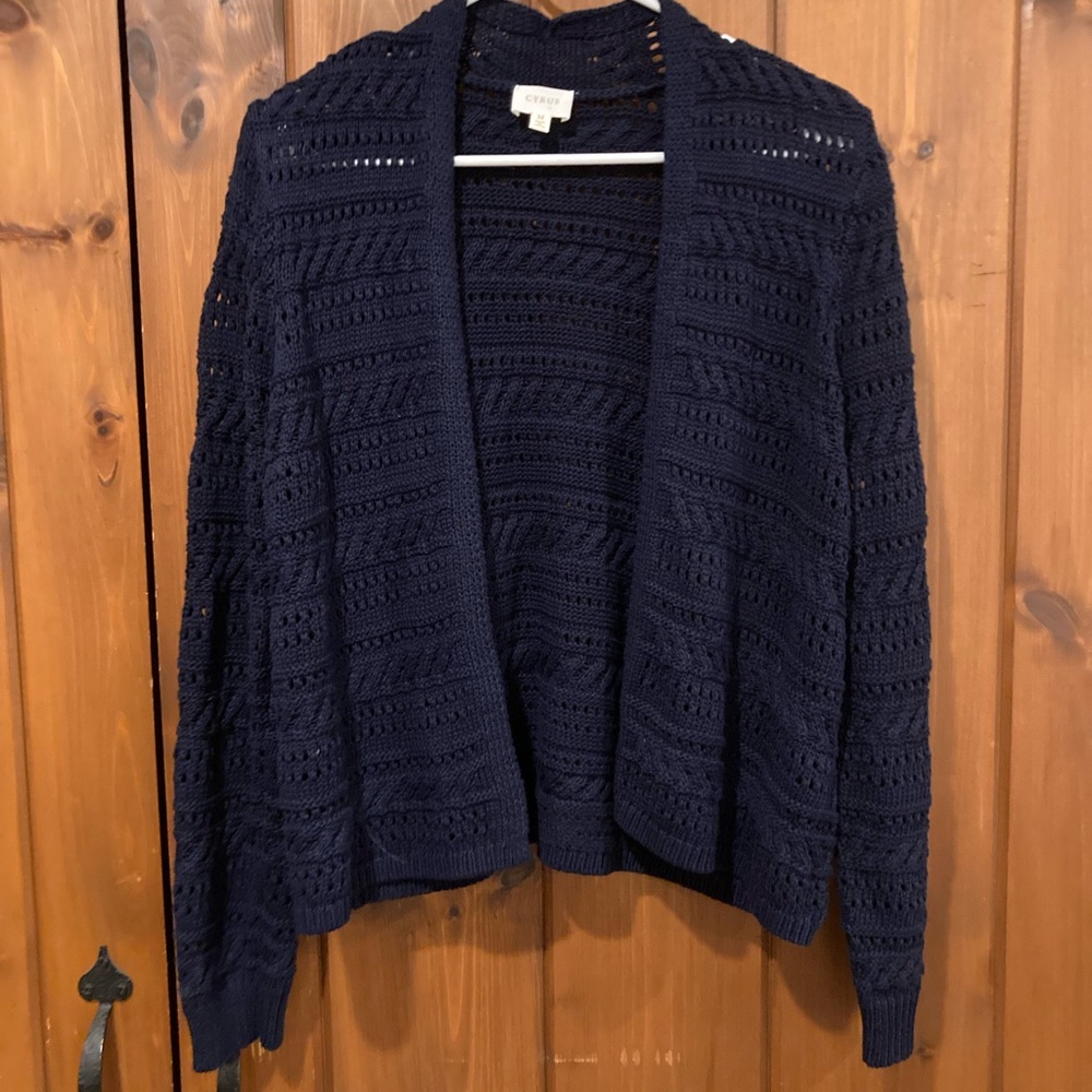(M) Cyrus Navy Blue Knit Cardigan Sweater